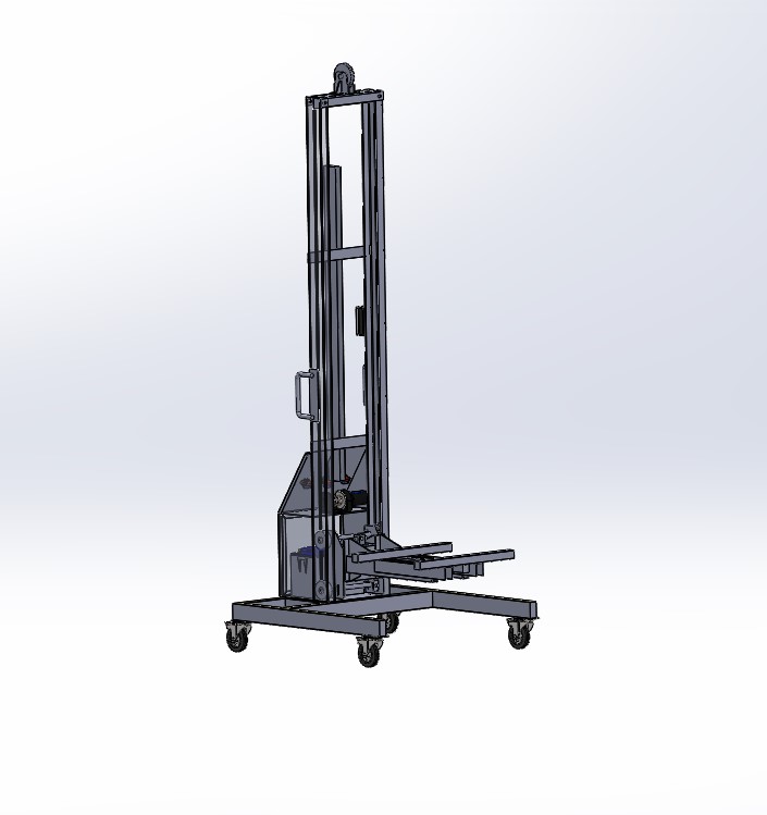 电动手推车升降结构3D数模图纸 STEP格式